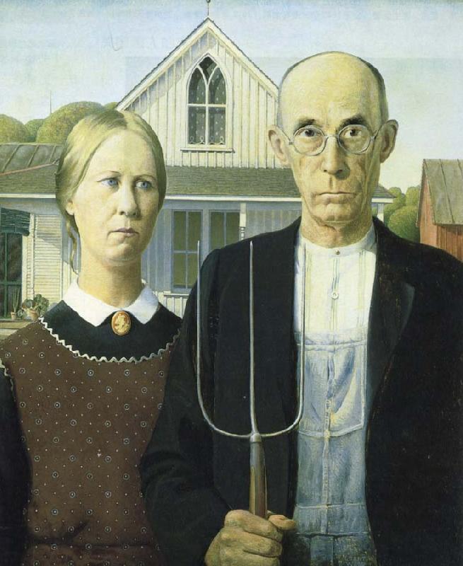 Grant Wood American Gothic Germany oil painting art